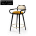 Luxury Solid Wood Backrest Bar Stool, Commercial & Home Use Chair