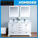 Luxury Solid Wood Bathroom Vanity Cabinet, Marble Top, Soft-Close Storage