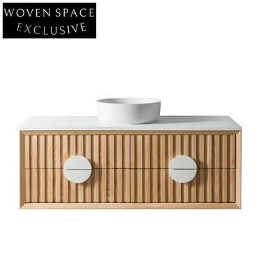 Luxury Solid Wood Bathroom Vanity Cabinet with Premium Marble Top