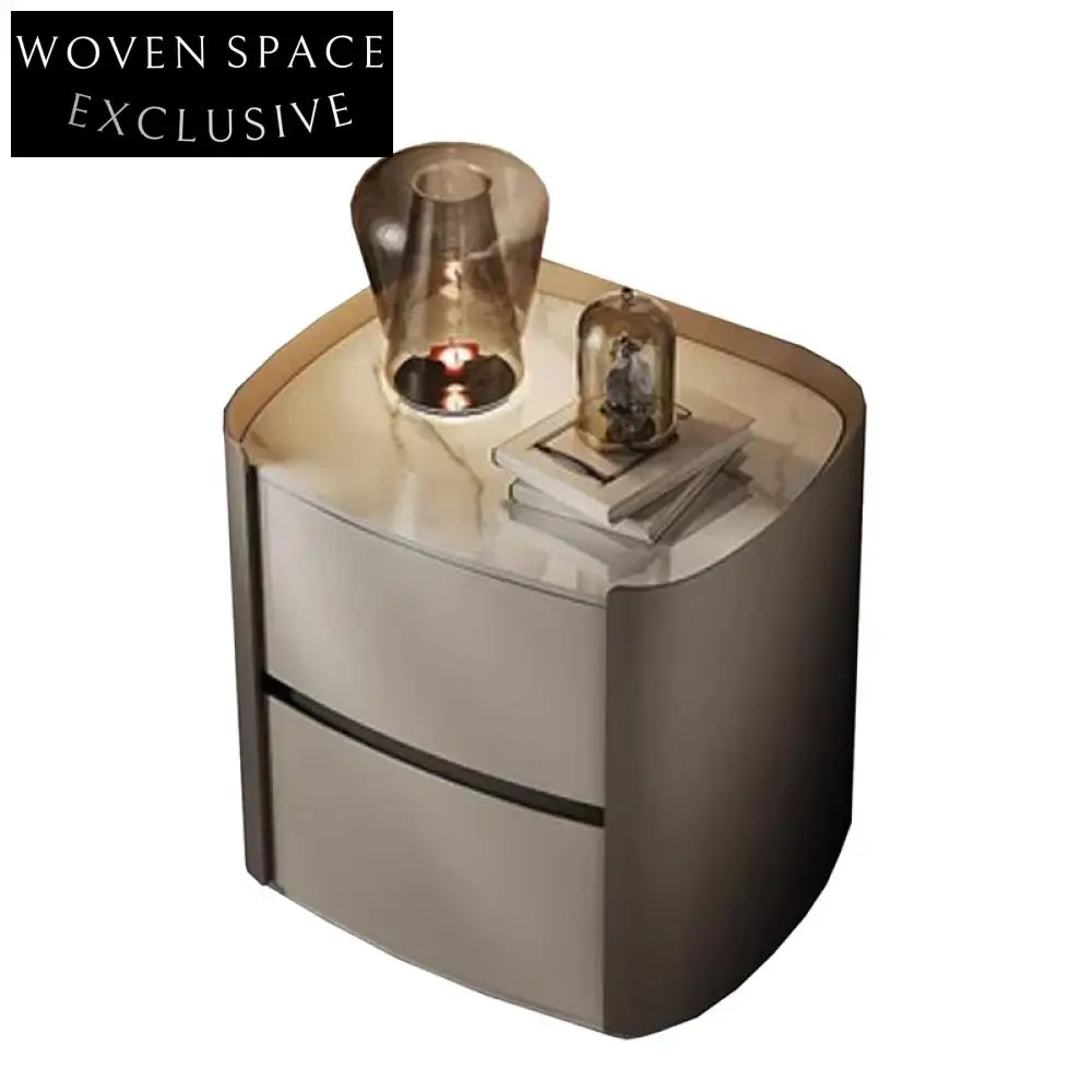 Luxury Solid Wood Bedside Table with Contemporary Design and Storage Drawer