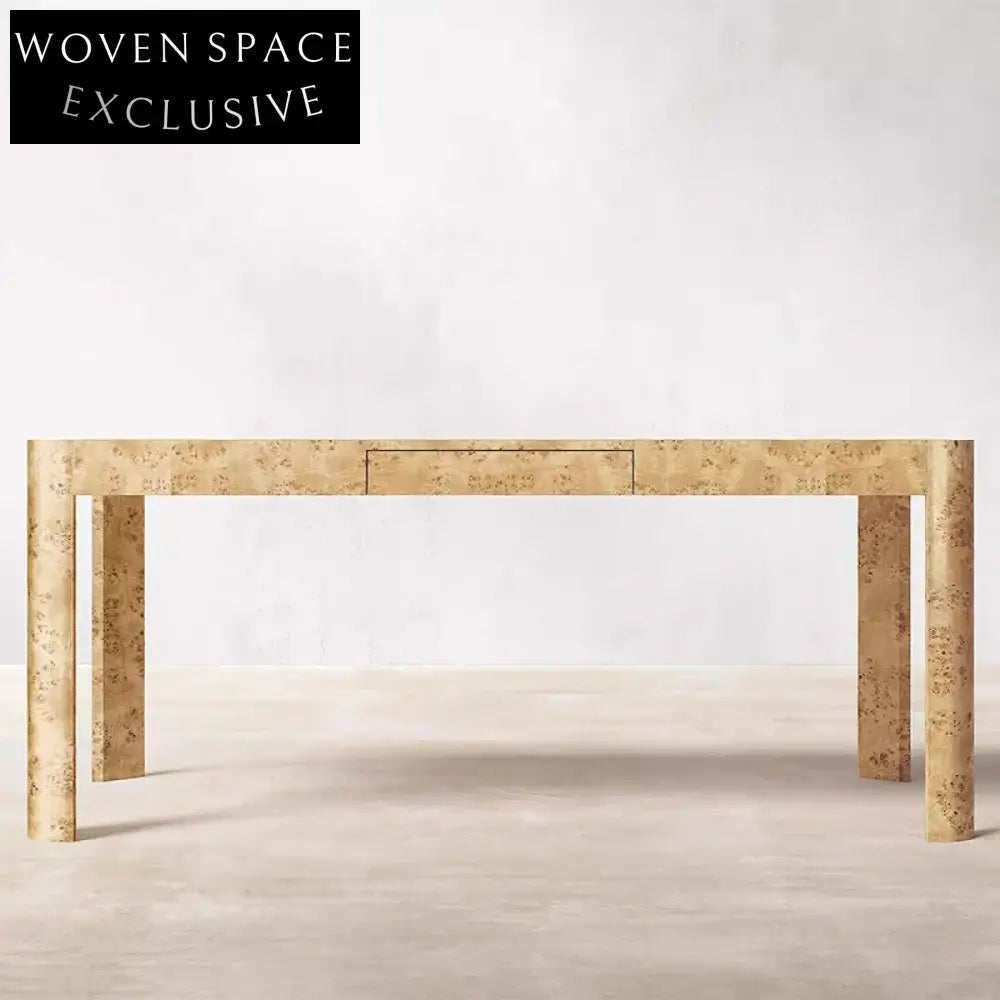 Luxury Solid Wood Burl Veneer Hotel Home Office Bedroom Dressing Table