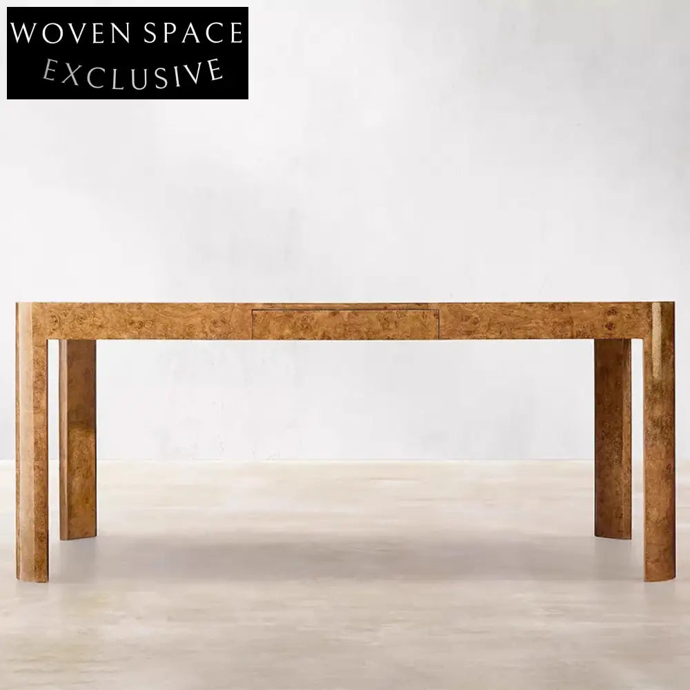 Luxury Solid Wood Burl Veneer Hotel Home Office Bedroom Dressing Table