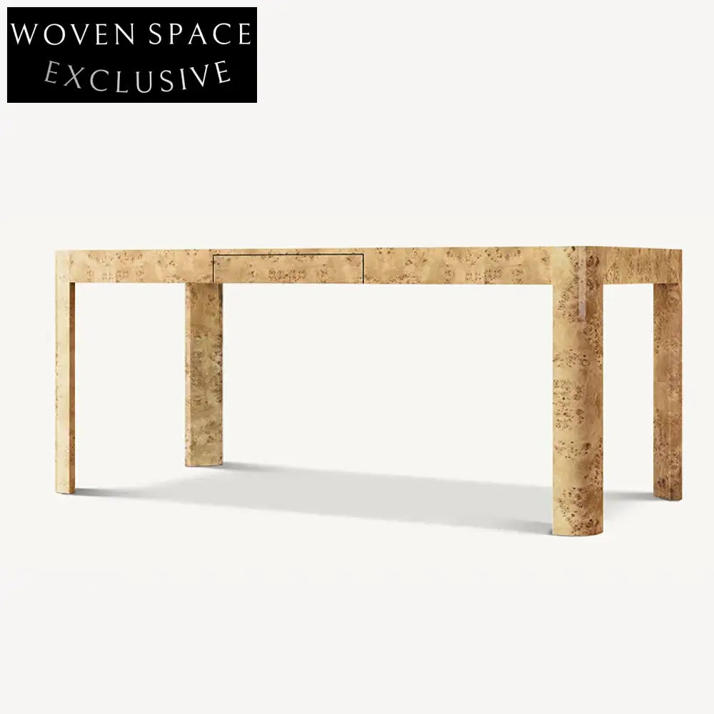 Luxury Solid Wood Burl Veneer Hotel Home Office Bedroom Dressing Table