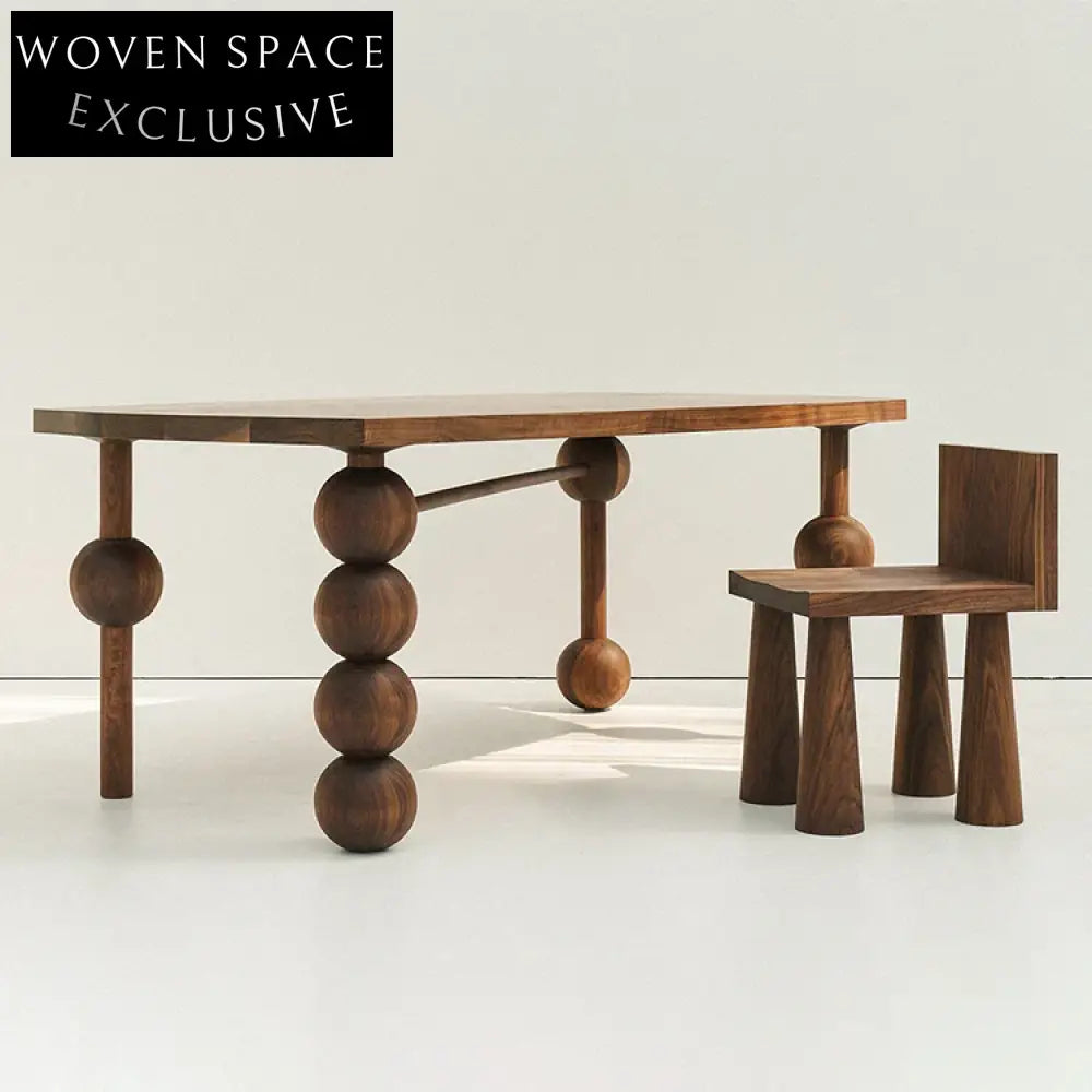 Luxury Solid Wood Dining Table for 8, Modern Rectangular Round Design Elegant Furniture