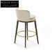 Luxury Solid Wood Leather Upholstered Kitchen Counter Bar Stool