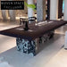 Luxury Solid Wood Marble Top 8-Seater Modern Dining Table for Home
