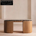 Luxury Solid Wood Marble Top Modern Desk for Home Office or Bedroom
