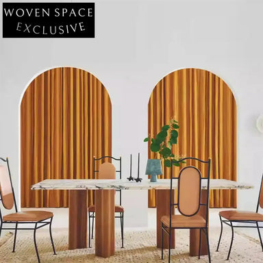 Luxury Solid Wood Rectangle Dining Table with Natural Marble Top