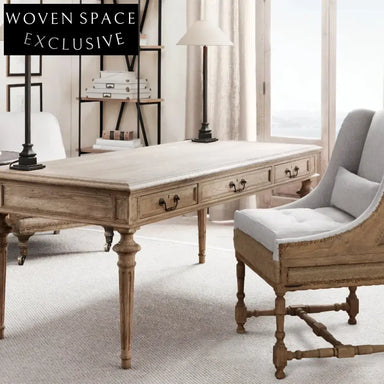 Luxury Solid Wood Retro Home Office Desk and Elegant Makeup Dressing Table