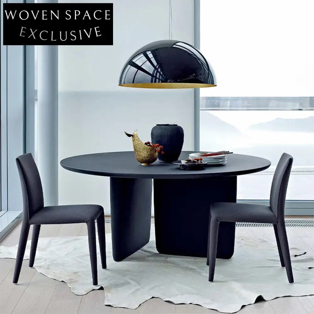 Luxury Solid Wood Round Oak Modern Dining Table Set for Elegant Homes