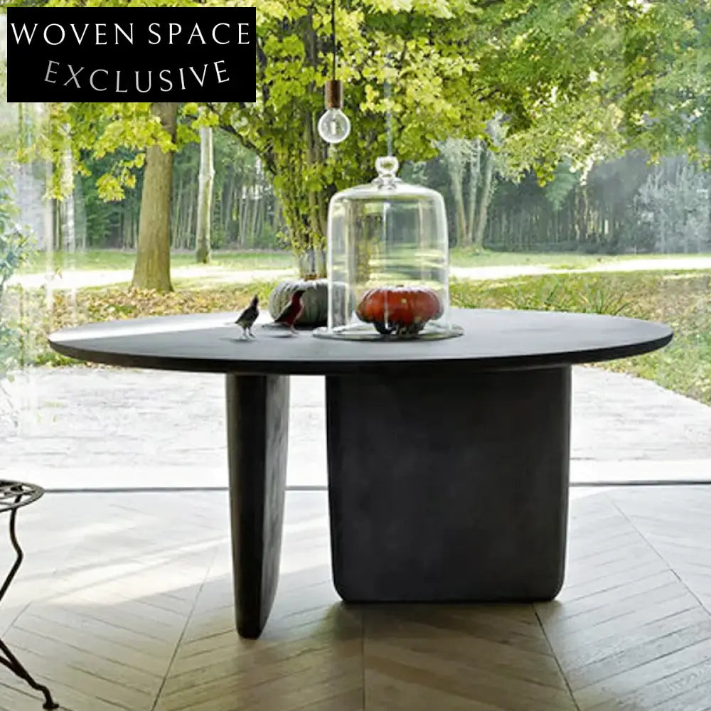 Luxury Solid Wood Round Oak Modern Dining Table Set for Elegant Homes