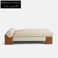 Luxury Solid Wood Teddy Boucle Fabric Modern Bed End Bench