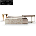 Luxury Splicing Metal Marble Hotel Lobby Living Room Center Coffee Table