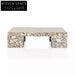 Luxury Square Calacatta Travertine Marble Living Room Coffee Table