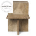 Luxury Square Natural Travertine Marble Modern Minimalist Stone Side Table