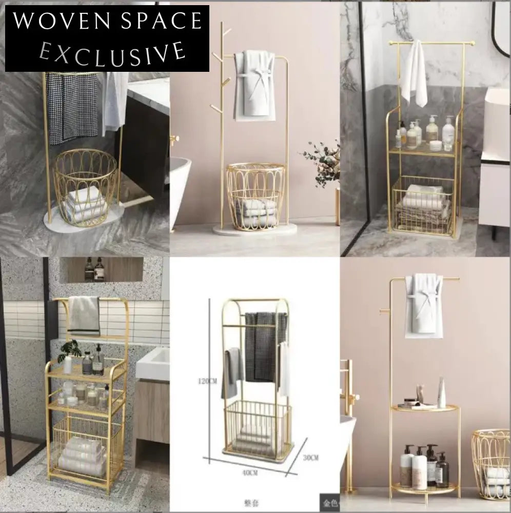 Luxury Stainless Steel 4-Tier Freestanding Bathroom Shower Caddy Organizer Rack