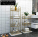 Luxury Stainless Steel 4-Tier Freestanding Bathroom Shower Caddy Organizer Rack