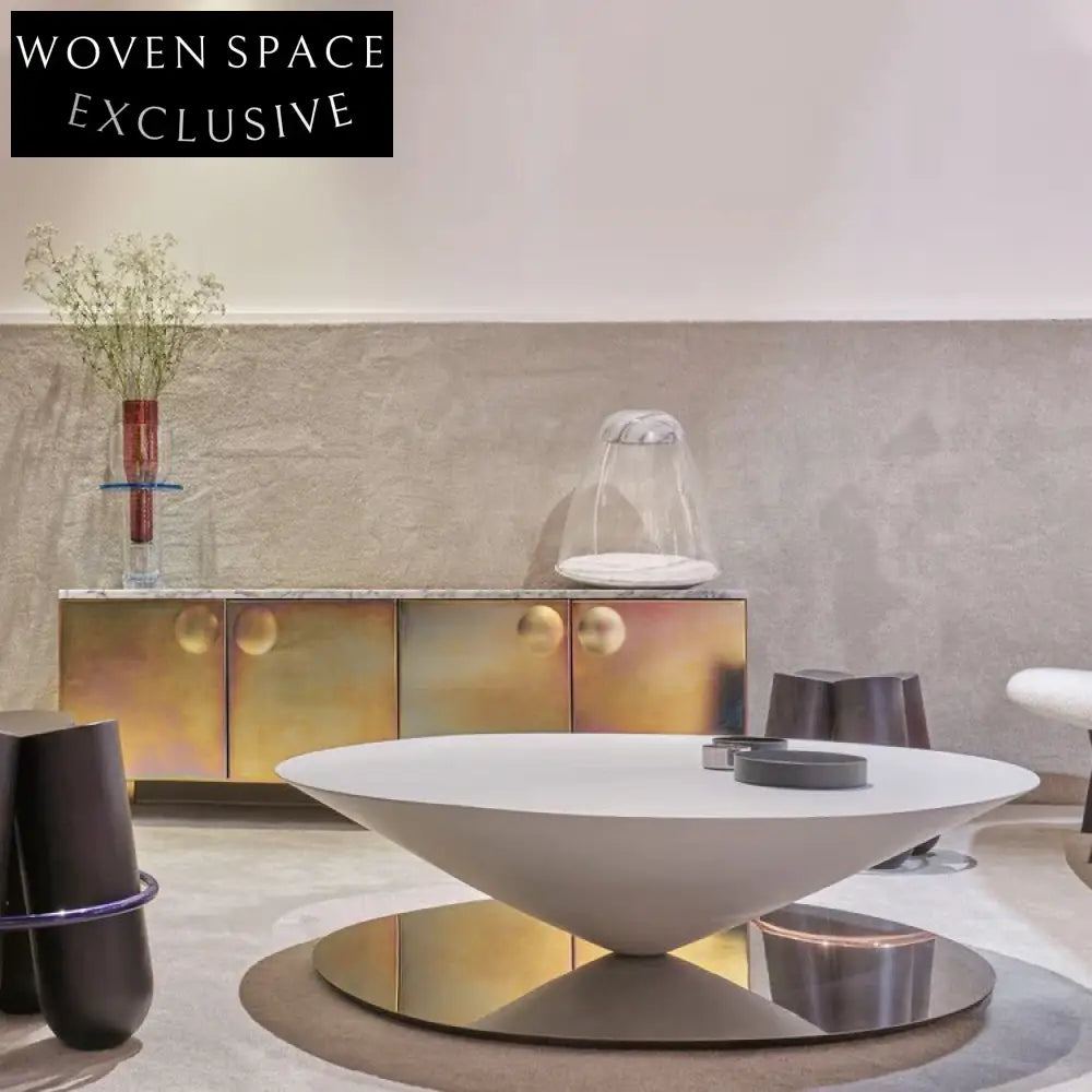 Luxury Stainless Steel Cone Coffee Table for Modern Living Room Decor