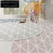 Luxury Striped Polyester Wilton Rug - Modern Geometric Floor Covering