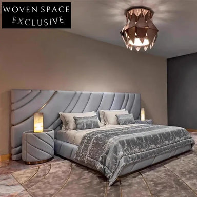 Luxury Suede Upholstered Soft Bed - Queen or King Size