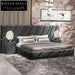 Luxury Suede Upholstered Soft Bed - Queen or King Size