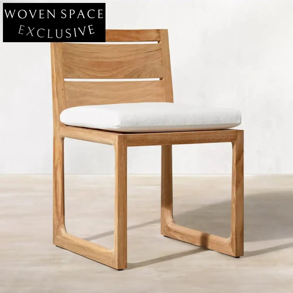 Luxury Teak Outdoor Dining Set with Armchairs & Table for Patio Garden