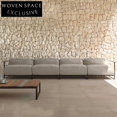 Luxury Teak Outdoor Sectional Sofa with Waterproof Cushions