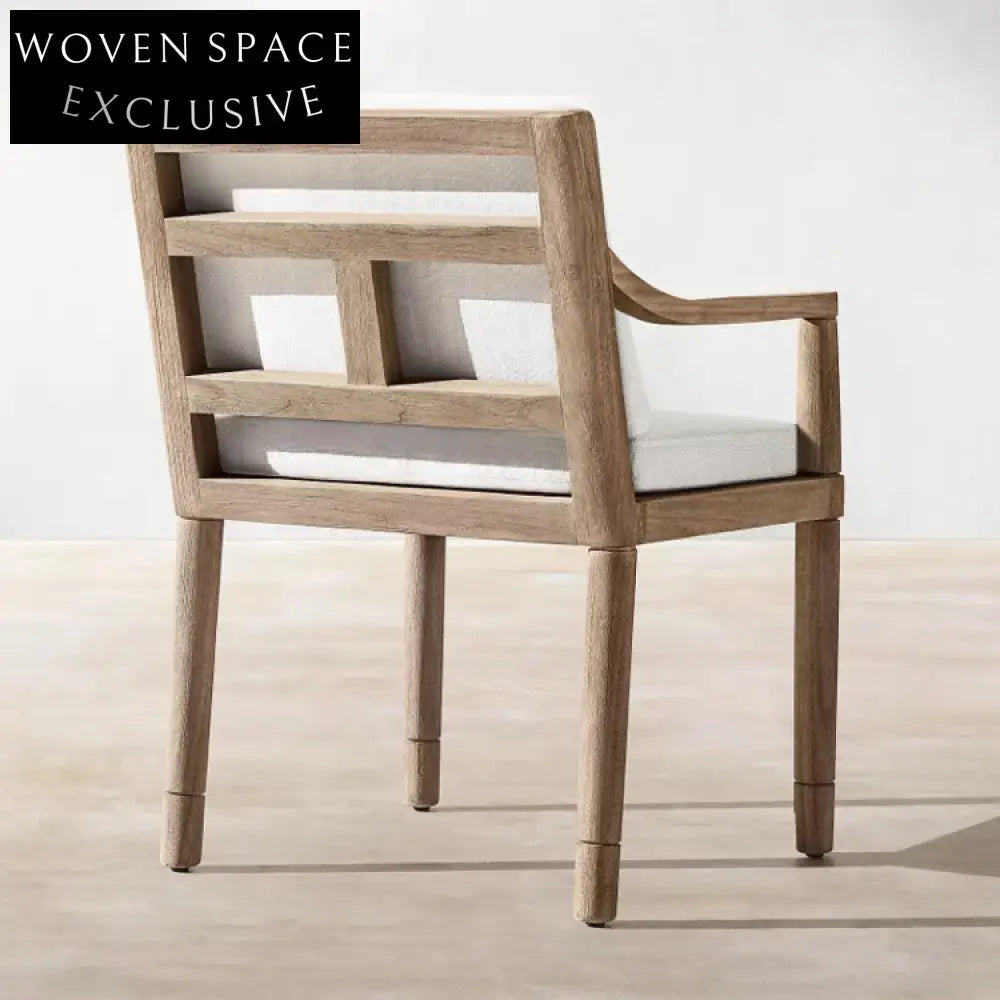 Luxury Teak Wood Outdoor Dining Furniture Collection with Weatherproof Cushions