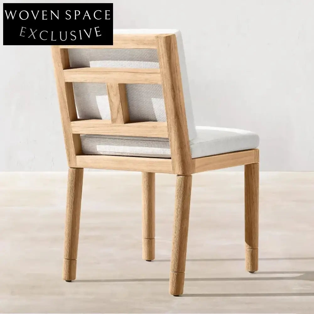 Luxury Teak Wood Outdoor Dining Furniture Collection with Weatherproof Cushions