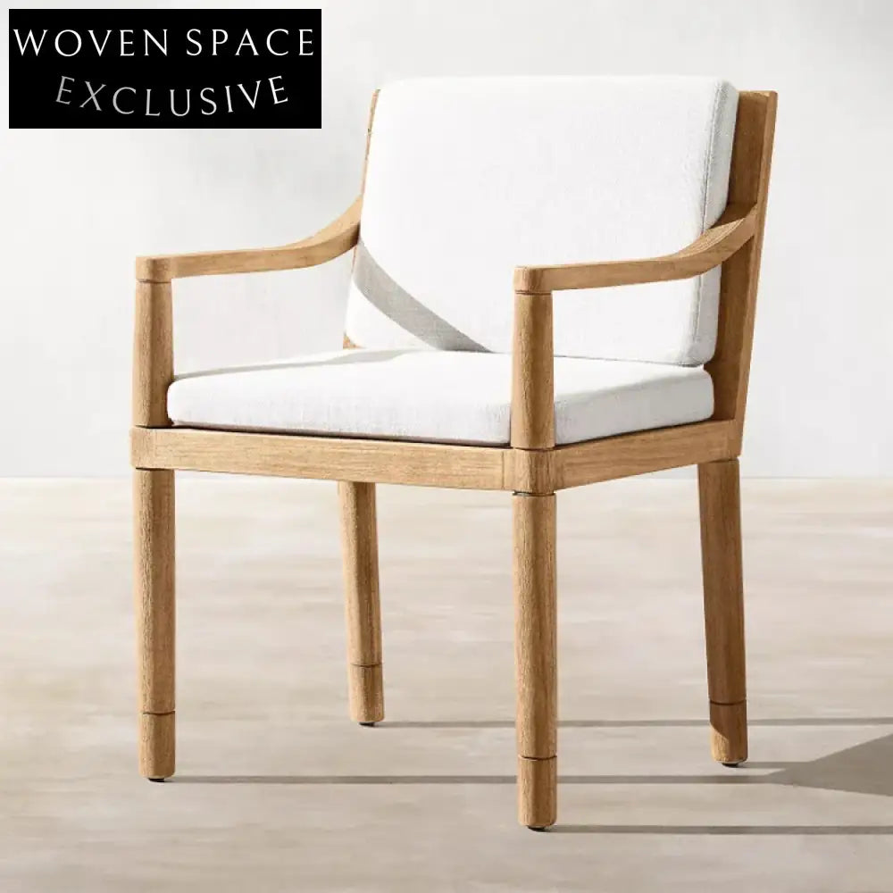 Luxury Teak Wood Outdoor Dining Furniture Collection with Weatherproof Cushions