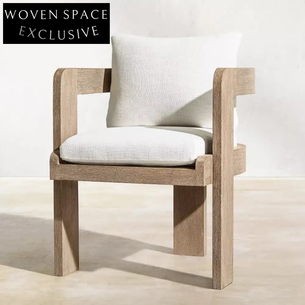 Luxury Teak Wood Outdoor Dining Set for Patio and Garden Spaces