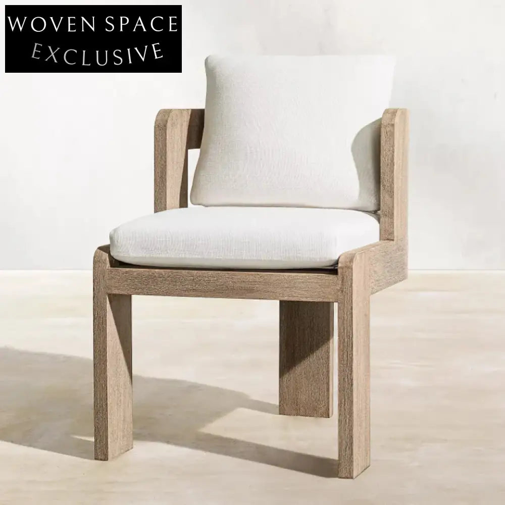 Luxury Teak Wood Outdoor Dining Set for Patio and Garden Spaces