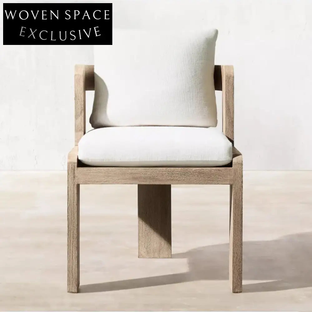 Luxury Teak Wood Outdoor Dining Set for Patio and Garden Spaces