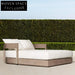 Luxury Teak Wood Outdoor Double Sun Lounger Daybed with Plush Cushions