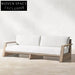 Luxury Teak Wood Outdoor Patio Sofa Set with All-Weather Fabric Cushions