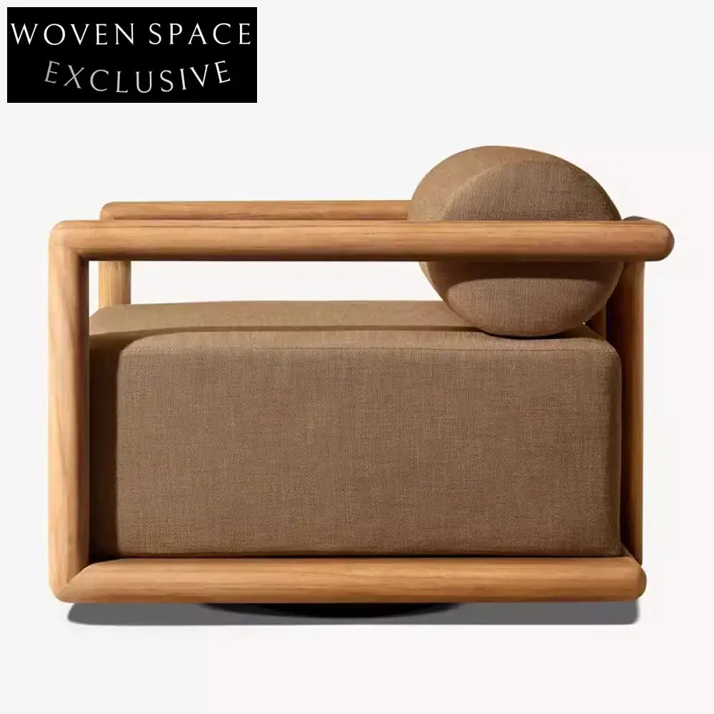 Luxury Teak Wood Outdoor Sofa Set with Quick-Dry Cushions for Patio