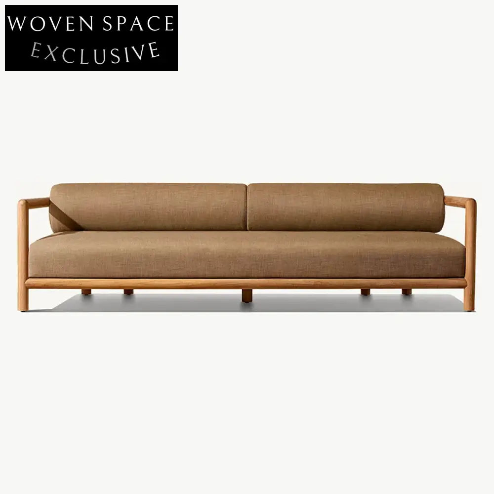 Luxury Teak Wood Outdoor Sofa Set with Quick-Dry Cushions for Patio