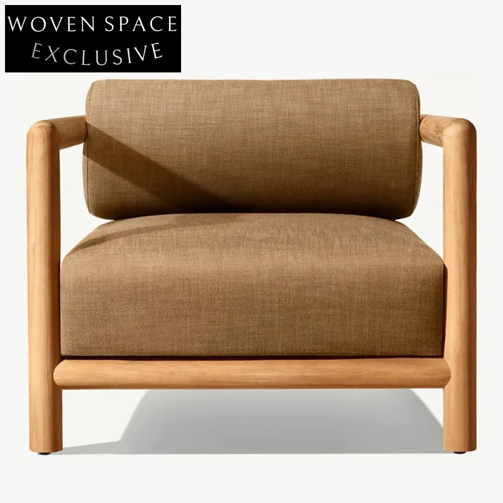 Luxury Teak Wood Outdoor Sofa Set with Quick-Dry Cushions for Patio