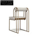 Luxury Teddy Fabric Dining Chair with Stainless Steel Frame, Modern Design