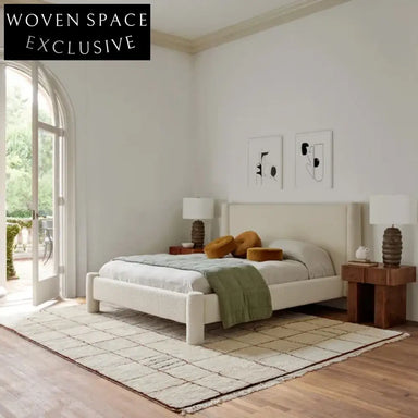 Luxury Teddy Fabric Upholstered Double Bed for Modern Home Bedroom Retreat