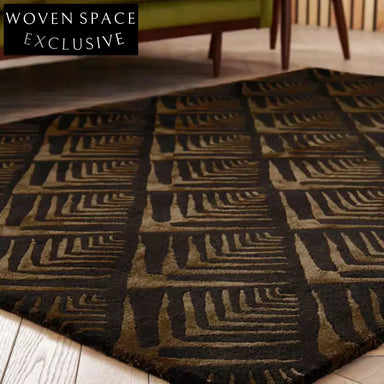 Luxury Thick Polyester Area Rug - Vintage Dark Gray Abstract Home Decor