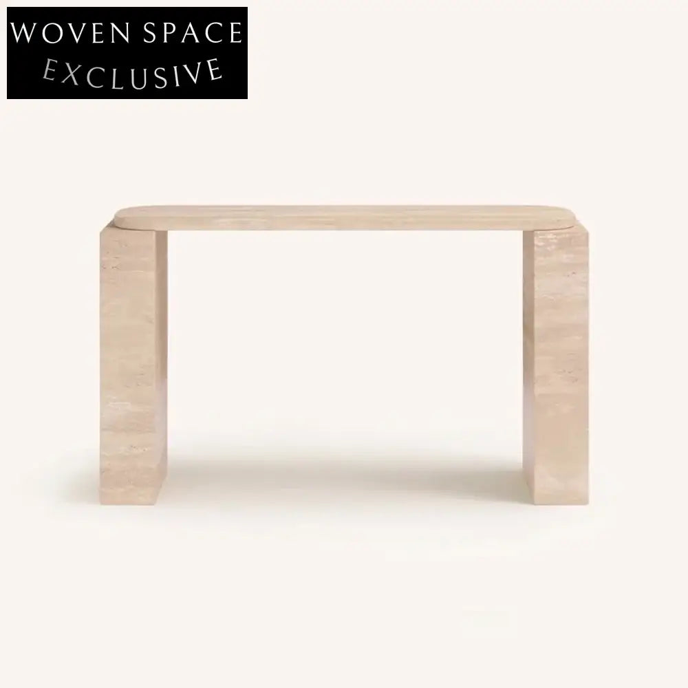 Luxury Travertine Console Table Entryway Hallway Accent Stone Design