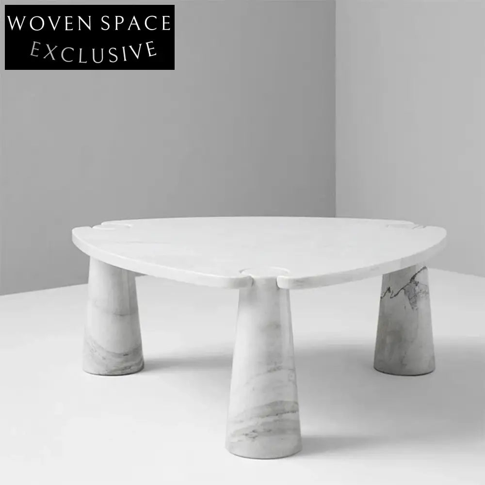 Luxury Triangle Natural Marble Stone Top Modern Living Room Coffee Table