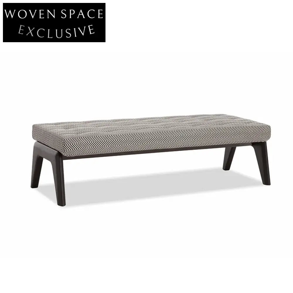 Luxury Tufted Leather Bedroom Bench, Modern Chesterfield Ottoman Stool