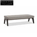 Luxury Tufted Leather Bedroom Bench, Modern Chesterfield Ottoman Stool