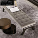 Luxury Tufted Leather Bedroom Bench, Modern Chesterfield Ottoman Stool