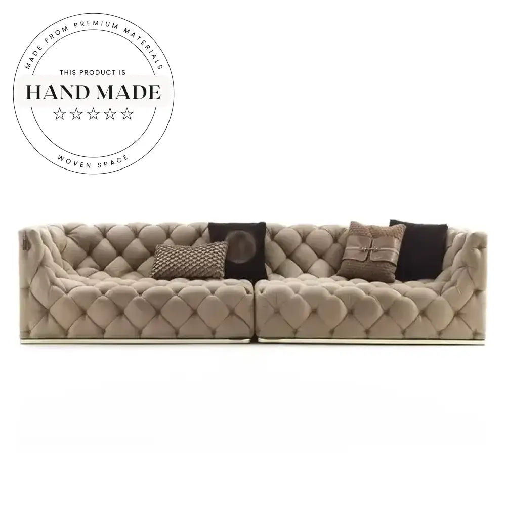 Luxury Tufted Velvet Chesterfield Post Modern Living Room Arm Sofa