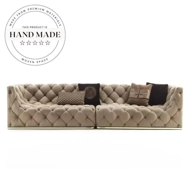 Luxury Tufted Velvet Chesterfield Post Modern Living Room Arm Sofa