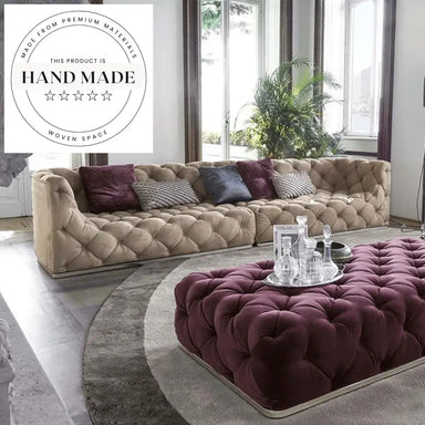 Luxury Tufted Velvet Chesterfield Post Modern Living Room Arm Sofa