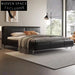 Luxury Upholstered Leather Solid Wood Modern King Queen Soft Bed Frame
